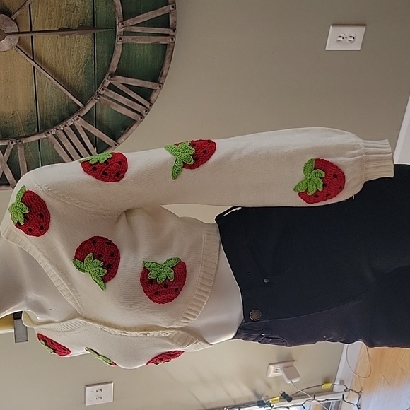 Dolls Kill x Strawberry Shortcake Picked With Love Knit Cardigan - Picture 3 of 11